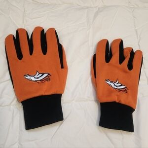 Denver BRONCOS Orange and Black Gloves NFL